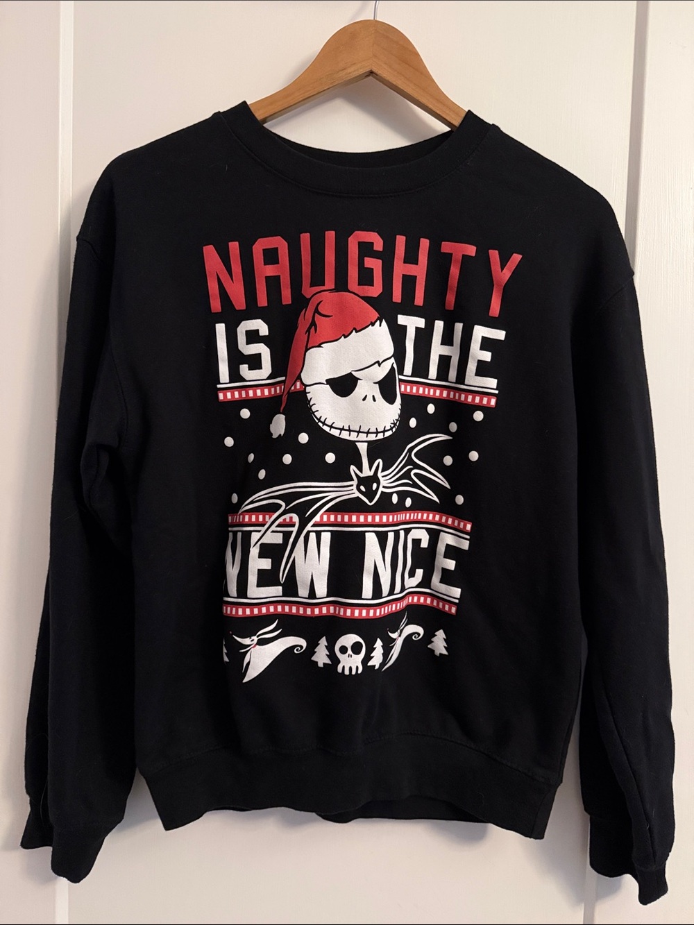 Black 'Naughty Is The New Nice' Graphic Holiday Sweater NBC